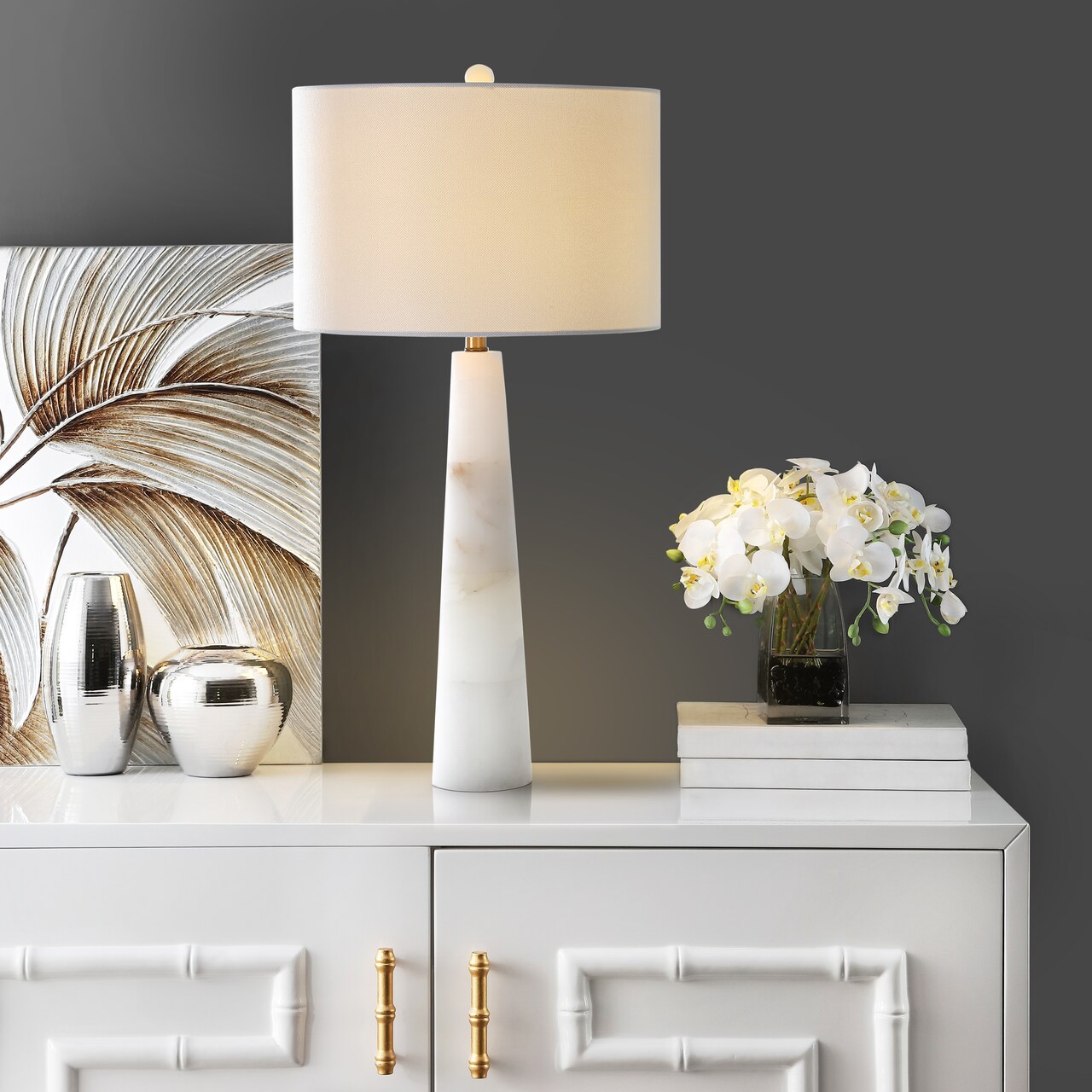 Safavieh Delilah Alabaster Table Lamp White